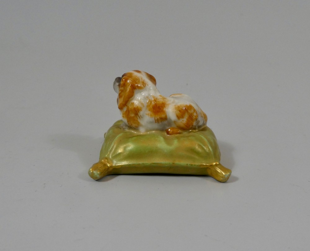 Royal Worcester King Charles Spaniel, dated 1901. View III