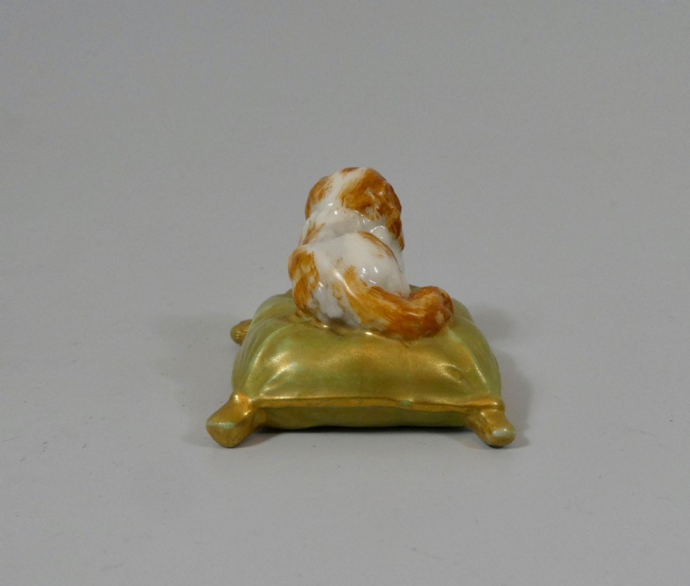 Royal Worcester King Charles Spaniel, dated 1901. View IV
