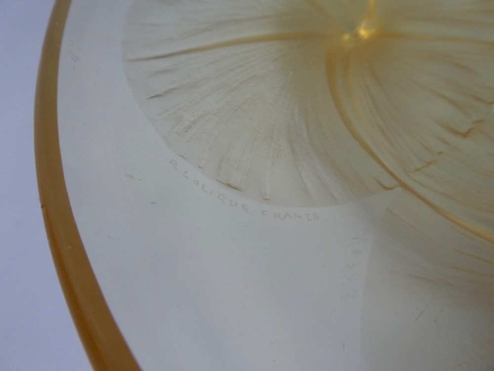 Lalique amber glass bowl, ‘Volubilis’, c. 1920. View VI