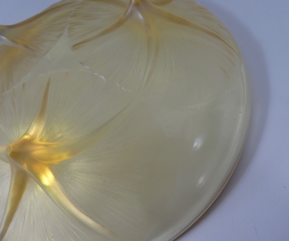 Lalique amber glass bowl, ‘Volubilis’, c. 1920. View VII