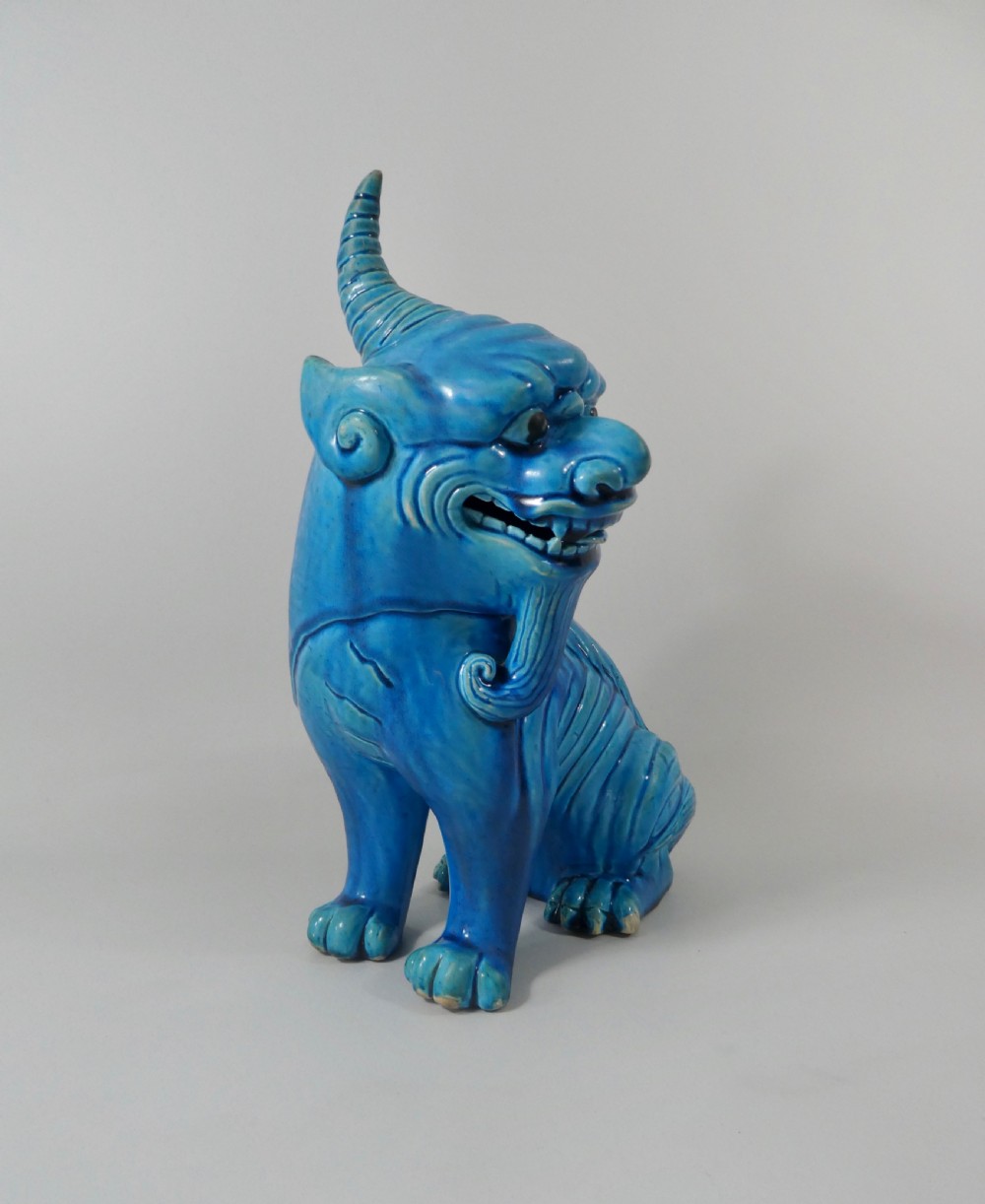 Chinese porcelain turquoise glazed Qilin, c.1880. Qing Dynasty. View II