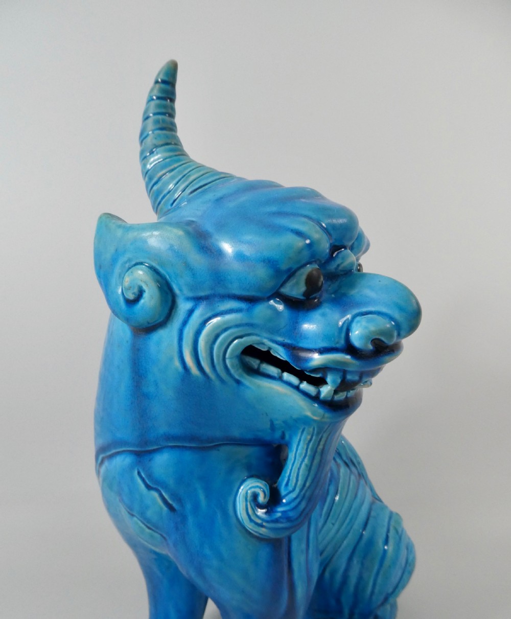 Chinese porcelain turquoise glazed Qilin, c.1880. Qing Dynasty. View III