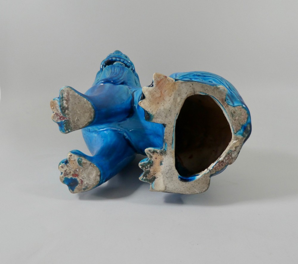 Chinese porcelain turquoise glazed Qilin, c.1880. Qing Dynasty. View VII
