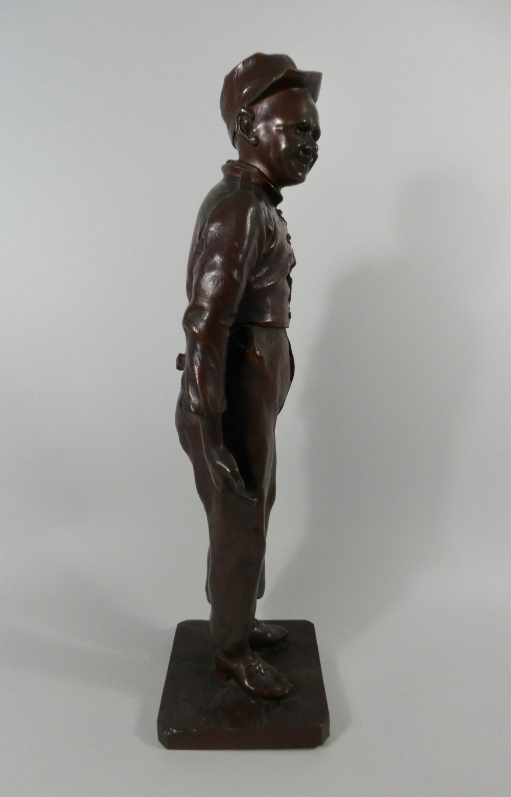 Léopold Eugène Kampf, bronze study of a young man, c. 1880. View VII