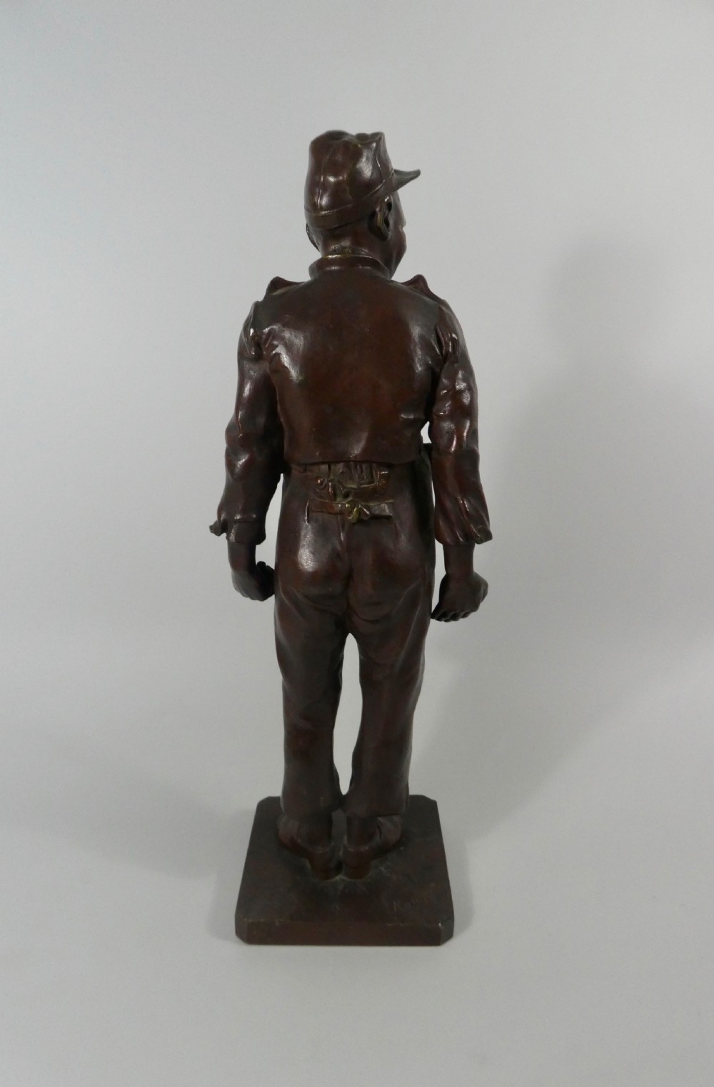 Léopold Eugène Kampf, bronze study of a young man, c. 1880. View VIII