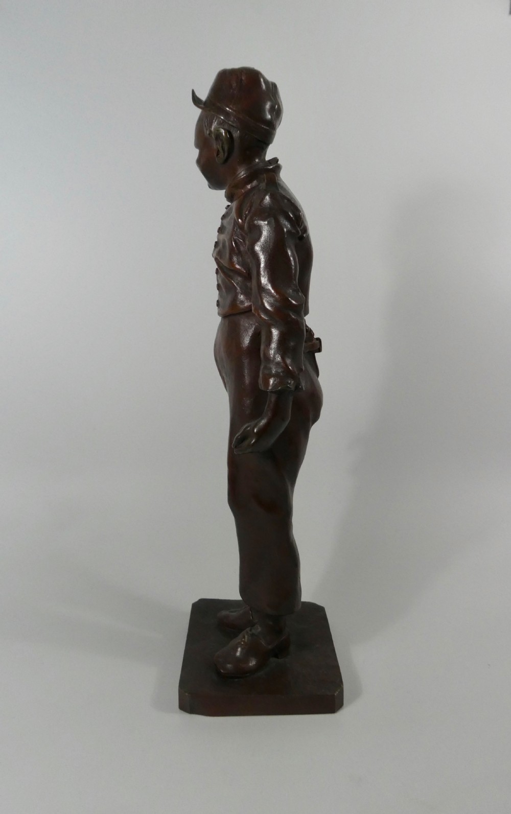 Léopold Eugène Kampf, bronze study of a young man, c. 1880. View XII