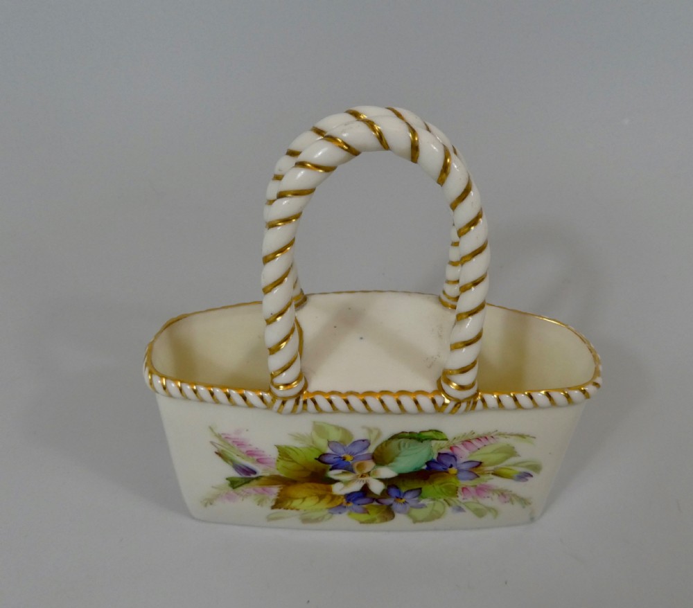 Royal Worcester porcelain vase, as a basket. Dated 1879. View III