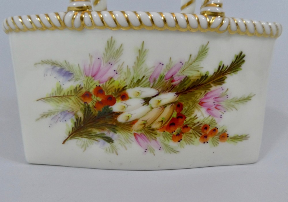 Royal Worcester porcelain vase, as a basket. Dated 1879. View VII