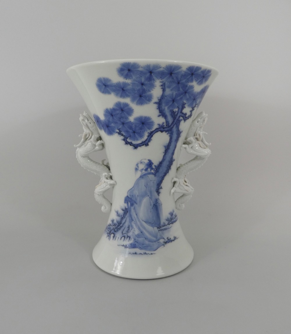 Hirado porcelain vase, Japanese, c.1870. Meiji Period.