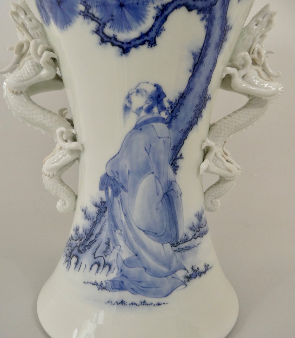 Hirado porcelain vase, Japanese, c.1870. Meiji Period. View II