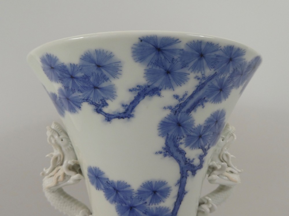 Hirado porcelain vase, Japanese, c.1870. Meiji Period. View V