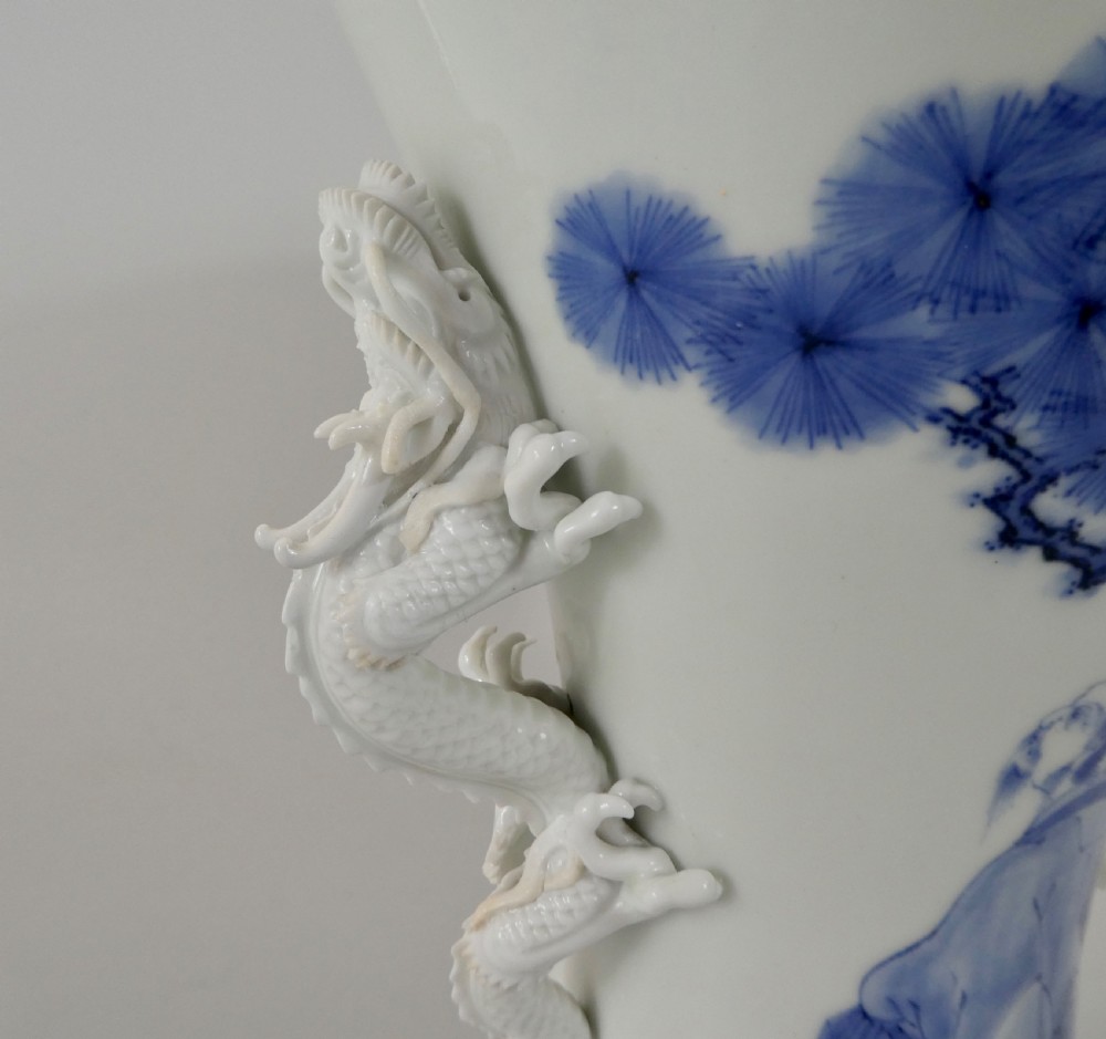 Hirado porcelain vase, Japanese, c.1870. Meiji Period. View IX
