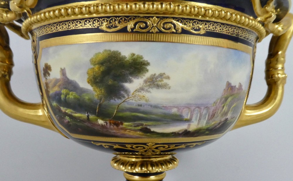 Royal Worcester porcelain Warwick Vase, signed Harry Davis, dated 1925. View II