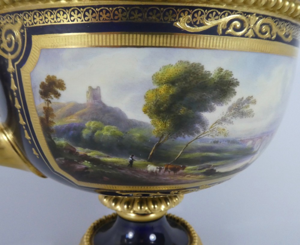 Royal Worcester porcelain Warwick Vase, signed Harry Davis, dated 1925. View III
