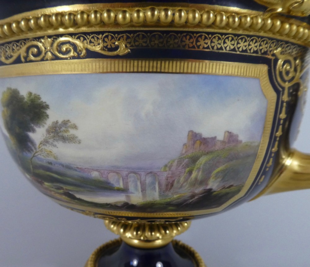 Royal Worcester porcelain Warwick Vase, signed Harry Davis, dated 1925. View IV