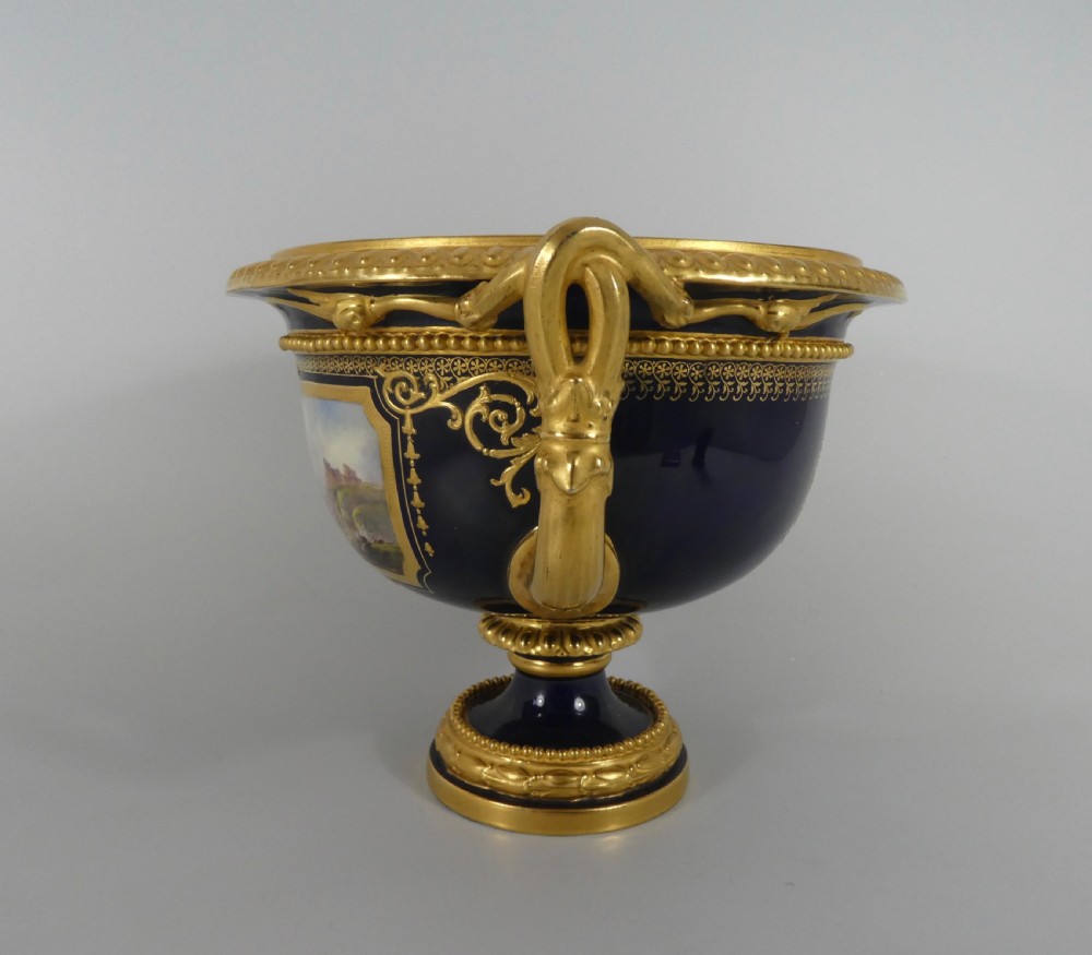Royal Worcester porcelain Warwick Vase, signed Harry Davis, dated 1925. View VI