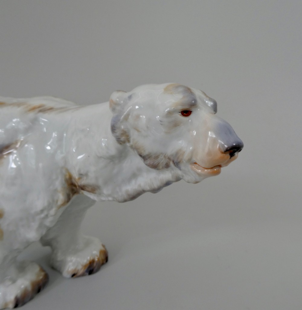 Meissen porcelain Polar Bear, Otto Jarl, c. 1920. View III