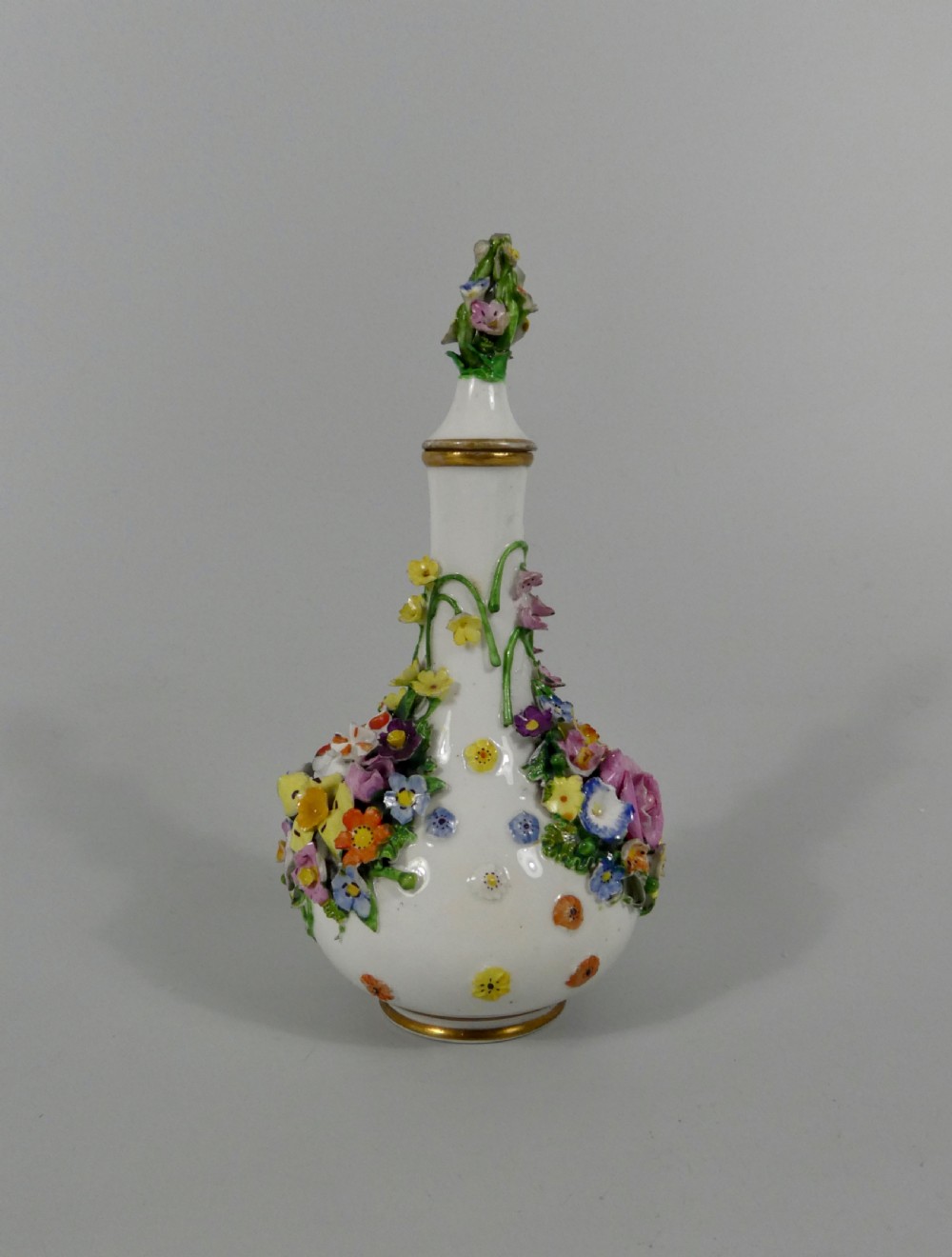 Coalport porcelain encrusted scent bottle, c. 1830. View III