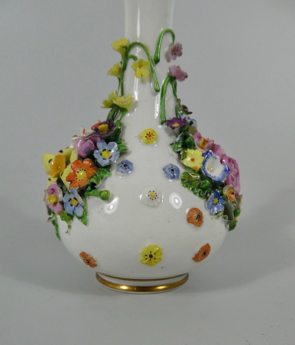 Coalport porcelain encrusted scent bottle, c. 1830. View IV