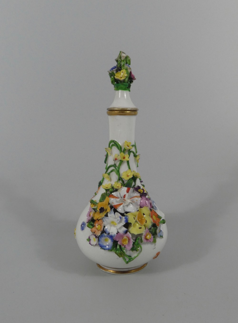 Coalport porcelain encrusted scent bottle, c. 1830. View V