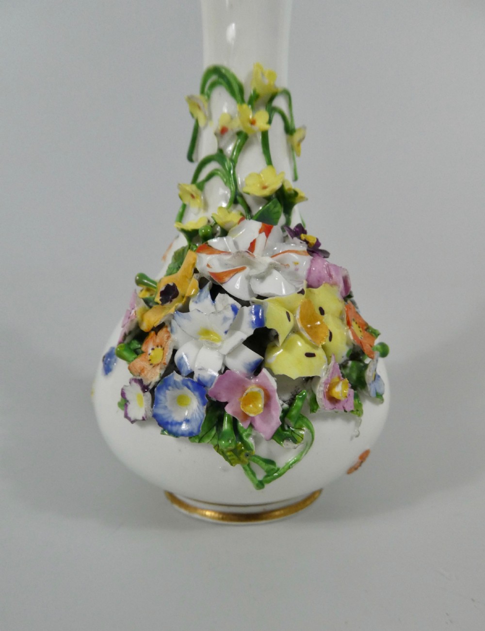 Coalport porcelain encrusted scent bottle, c. 1830. View VI