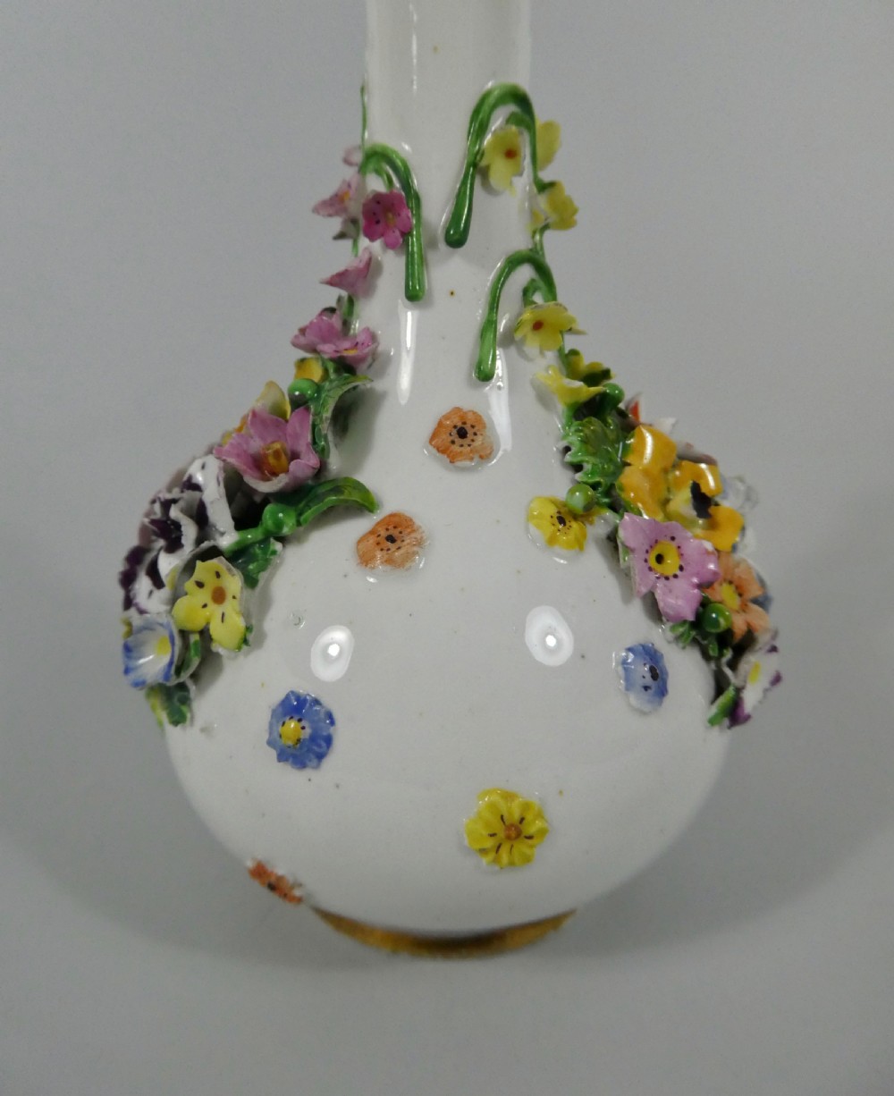 Coalport porcelain encrusted scent bottle, c. 1830. View VIII