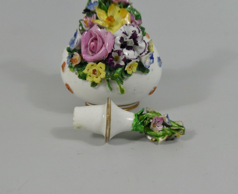 Coalport porcelain encrusted scent bottle, c. 1830. View XI