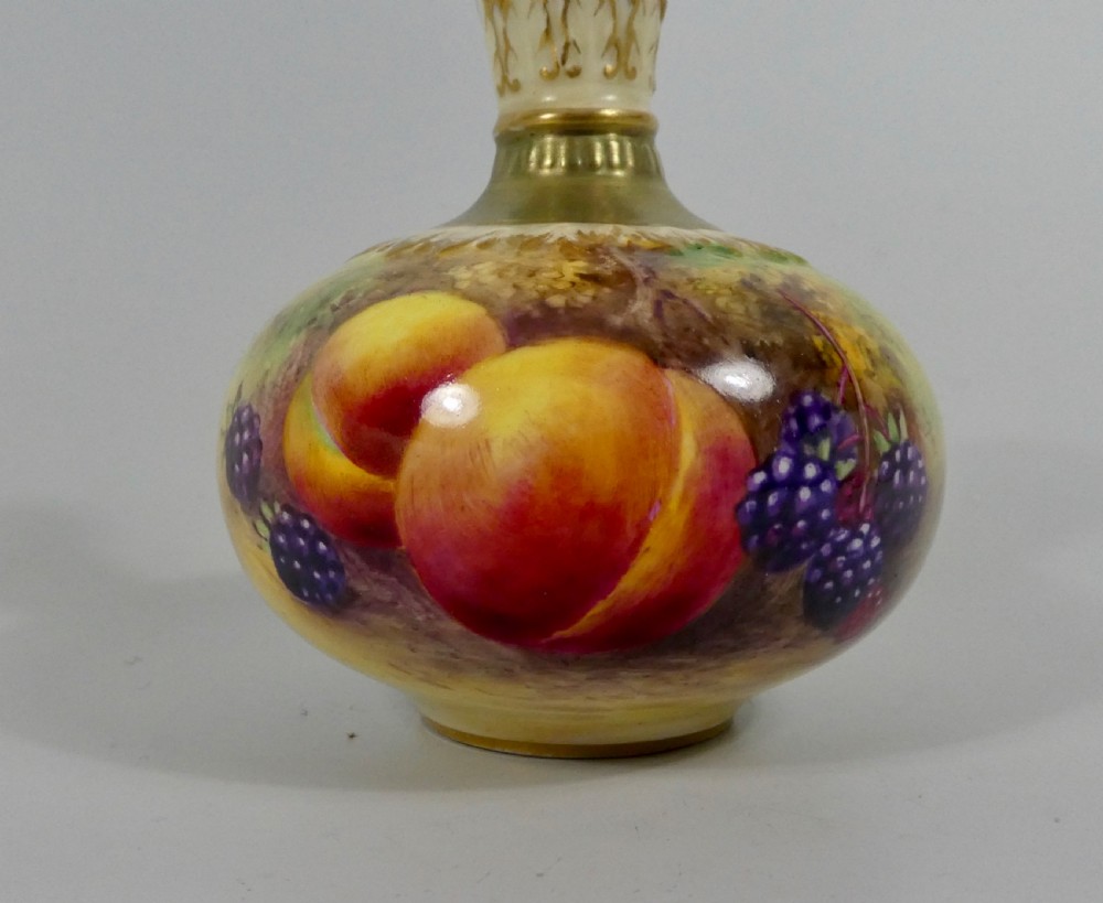 Royal Worcester vase. Fruit painted by T. Lockyer, d. 1933. View II