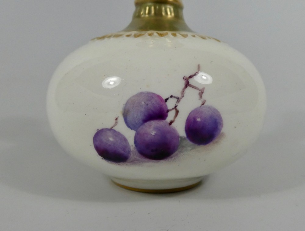 Royal Worcester vase. Fruit painted by T. Lockyer, d. 1933. View V