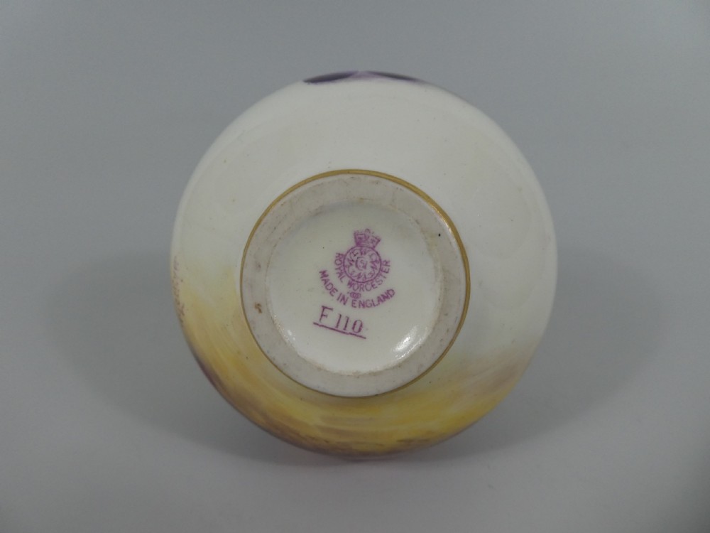 Royal Worcester vase. Fruit painted by T. Lockyer, d. 1933. View IX