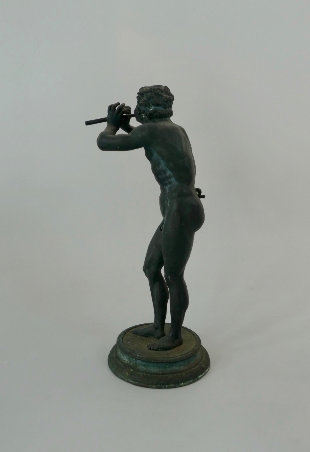 Italian Grand Tour bronze ‘Pan’ playing pipes, c. 1870. View III