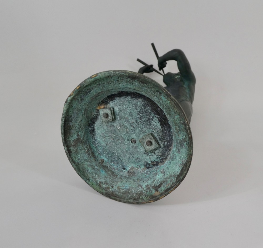 Italian Grand Tour bronze ‘Pan’ playing pipes, c. 1870. View X