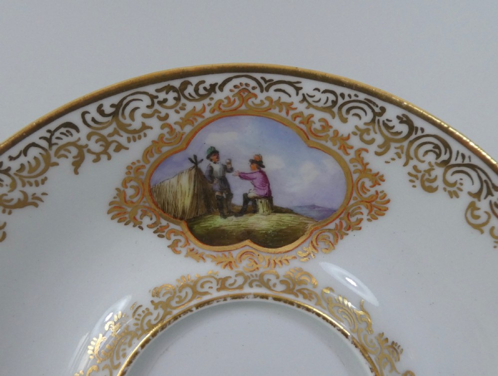 Copenhagen porcelain cabinet cup & stand, c. 1870. View II