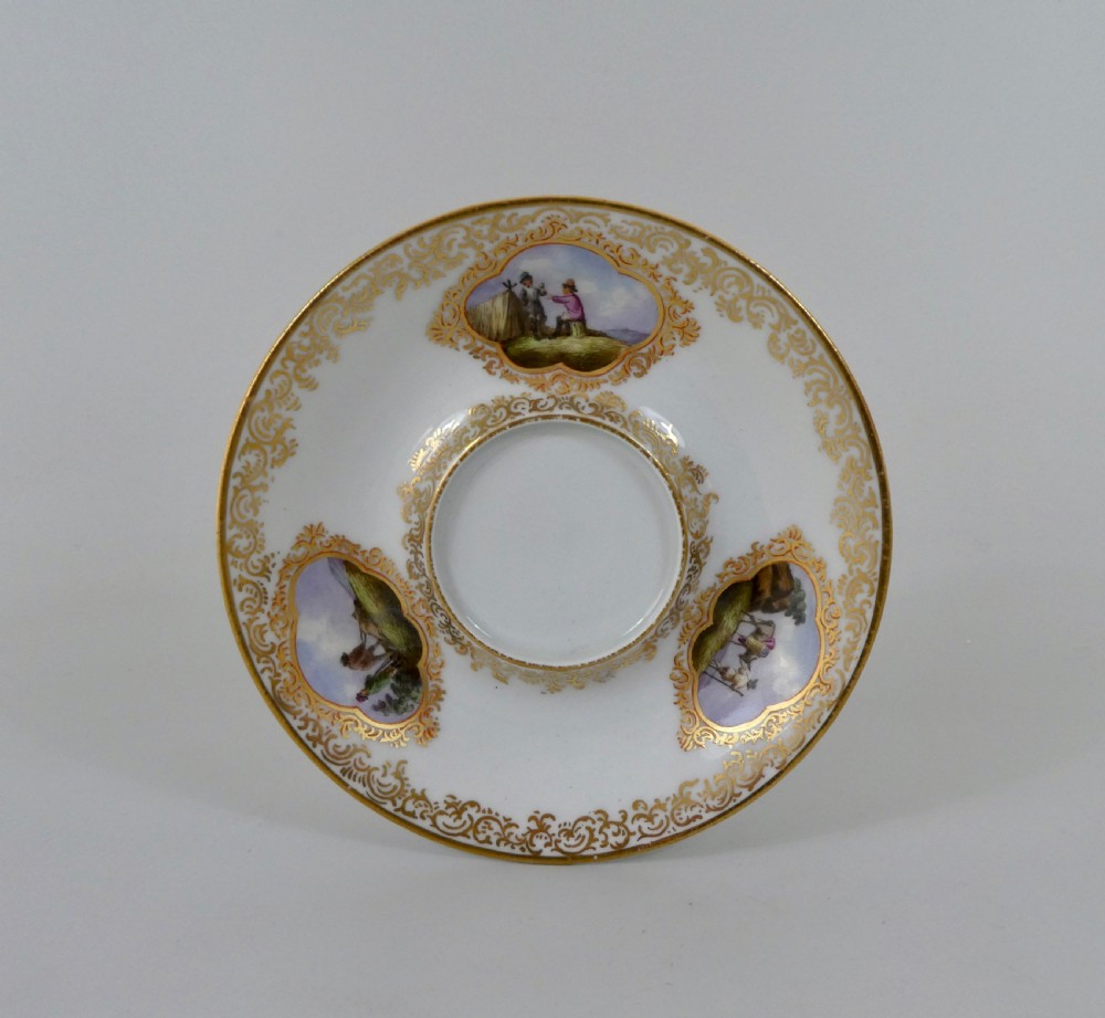 Copenhagen porcelain cabinet cup & stand, c. 1870. View III