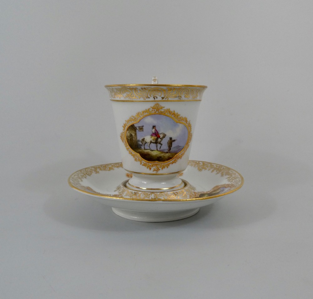 Copenhagen porcelain cabinet cup & stand, c. 1870. View VI