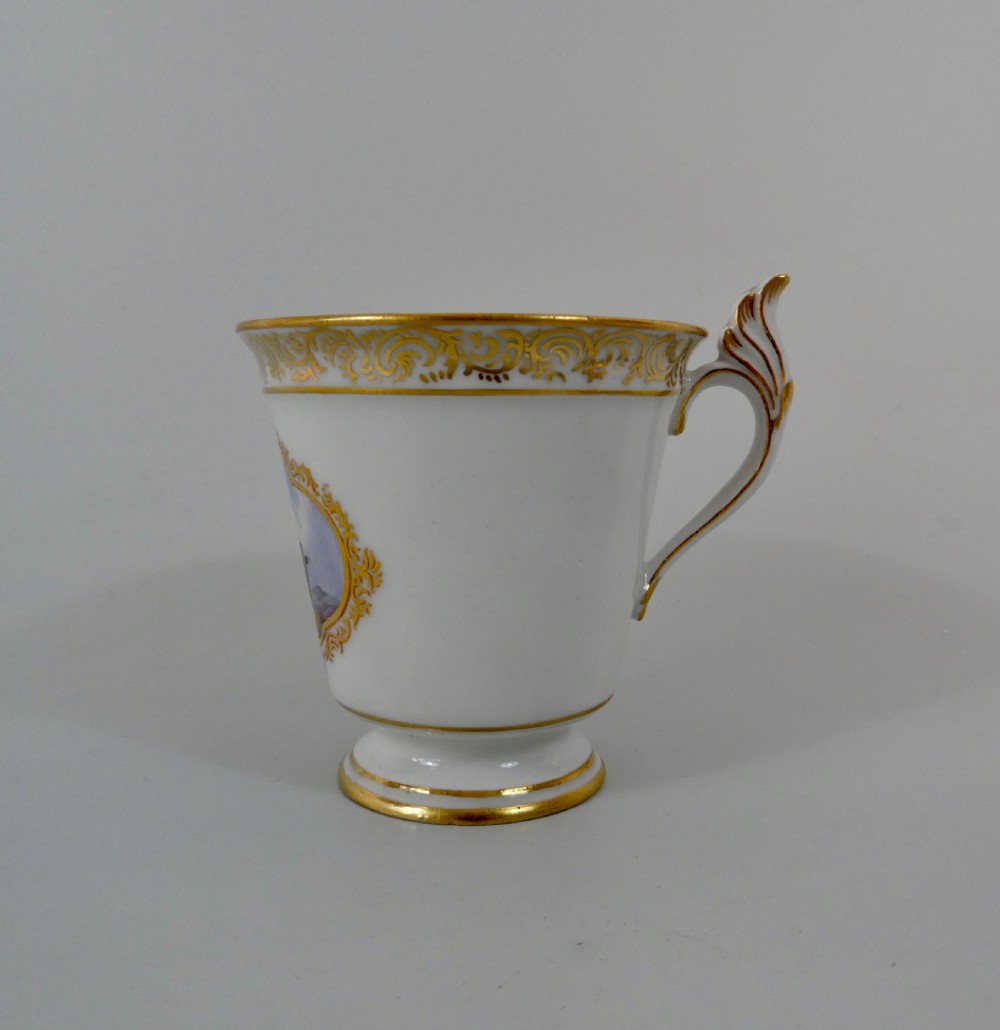 Copenhagen porcelain cabinet cup & stand, c. 1870. View IX