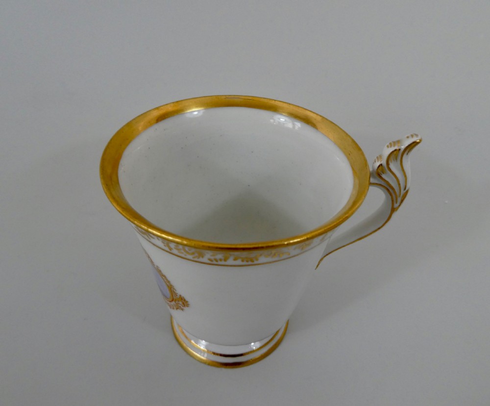 Copenhagen porcelain cabinet cup & stand, c. 1870. View X