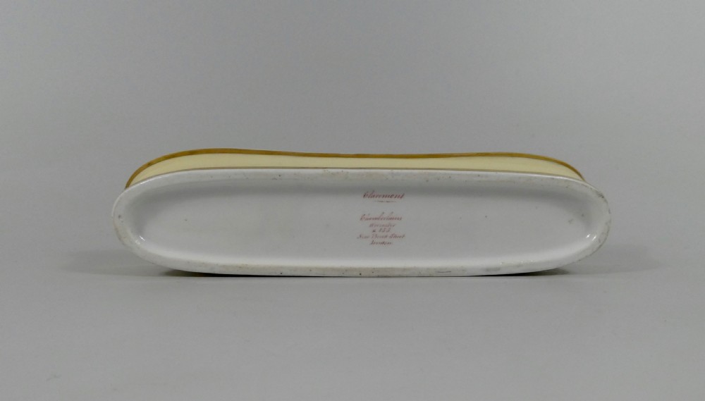 Chamberlains Worcester pen tray, ‘Claremont’, c. 1820. View VI