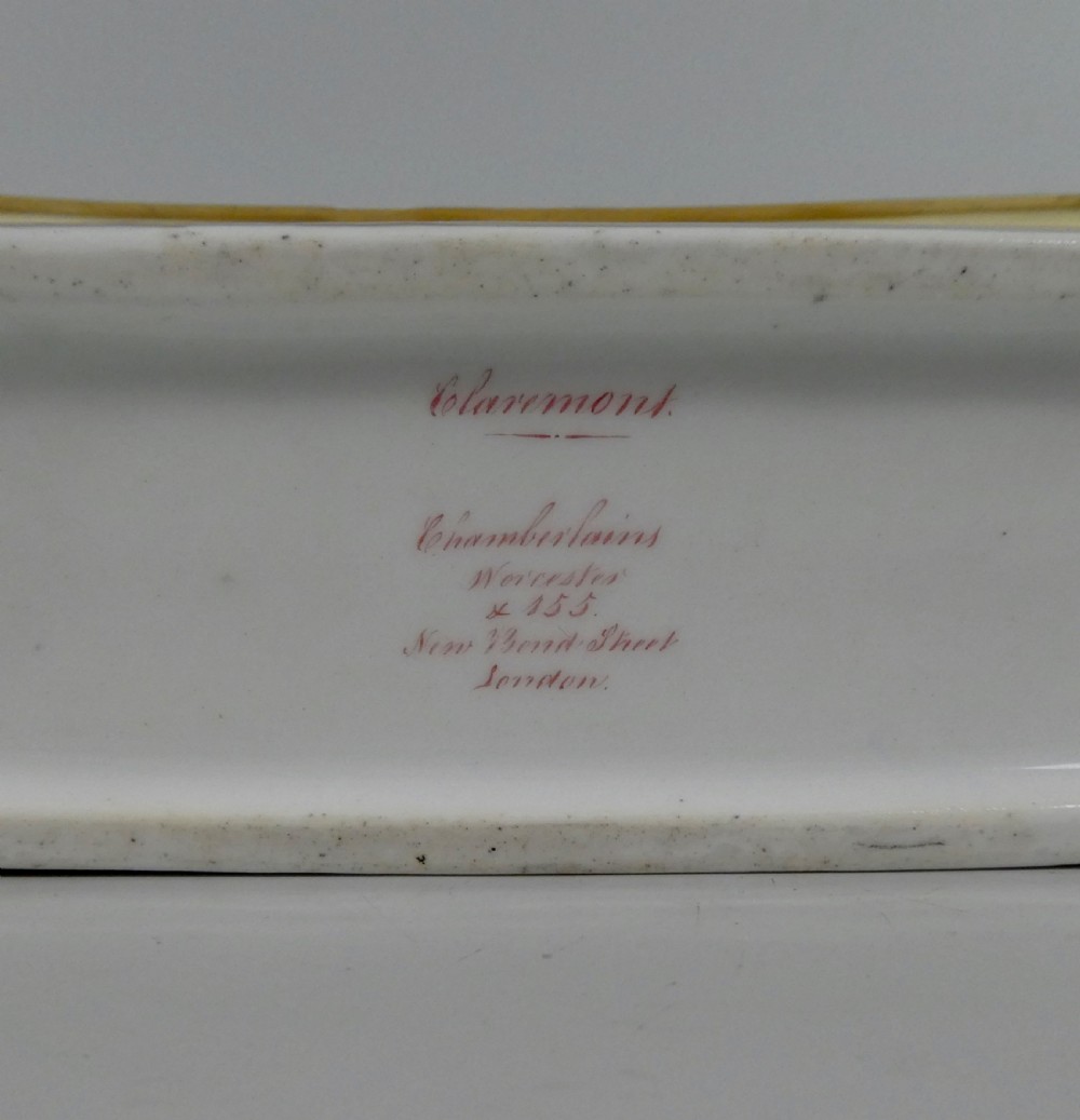 Chamberlains Worcester pen tray, ‘Claremont’, c. 1820. View VII