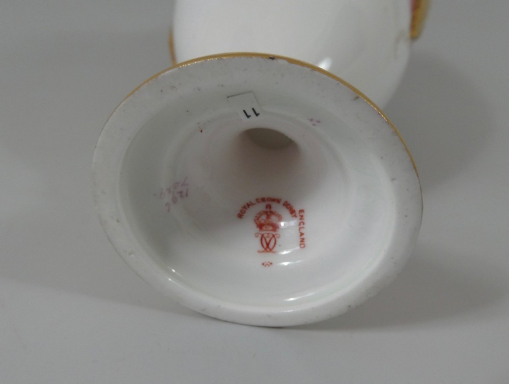 Royal Crown Derby porcelain vase, dated 1907. View III