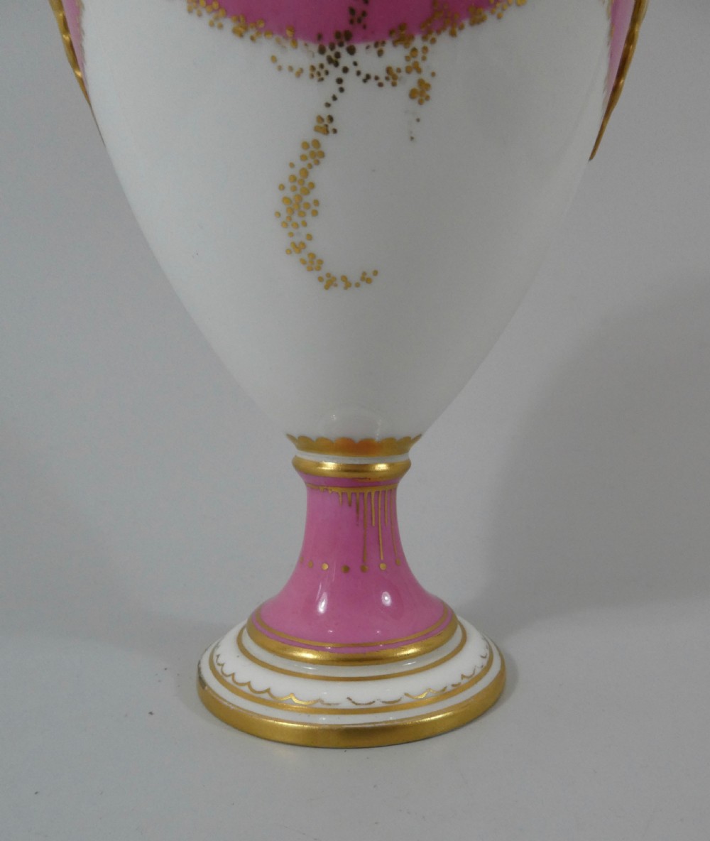 Royal Crown Derby porcelain vase, dated 1907. View VII