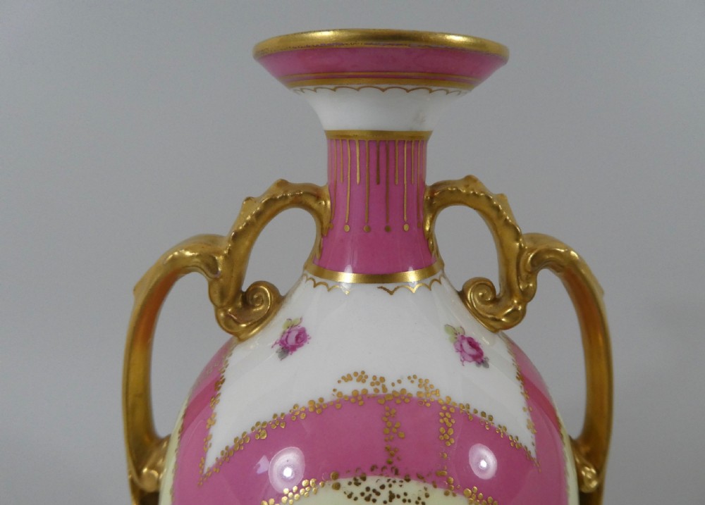 Royal Crown Derby porcelain vase, dated 1907. View IX