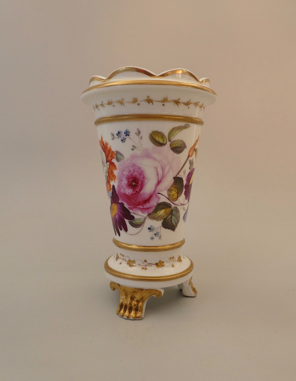 English porcelain spill vase, c. 1830. View III
