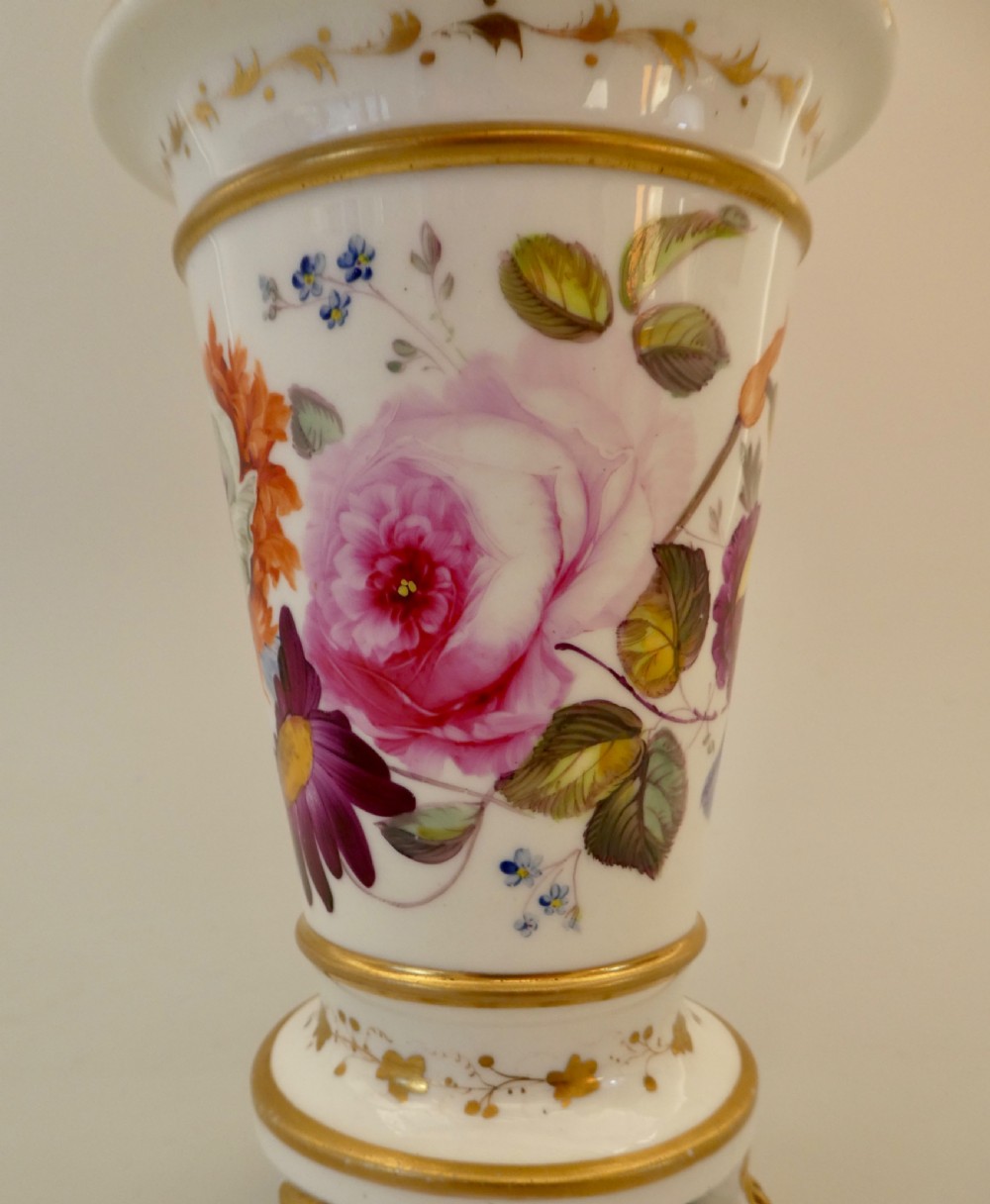 English porcelain spill vase, c. 1830. View IV