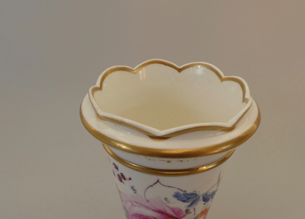 English porcelain spill vase, c. 1830. View IX