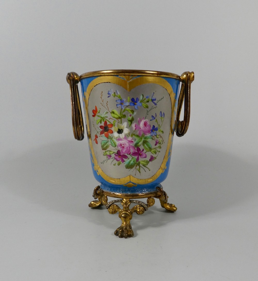 ‘Sevres’ style ormolu mounted porcelain urn, c. 1880.