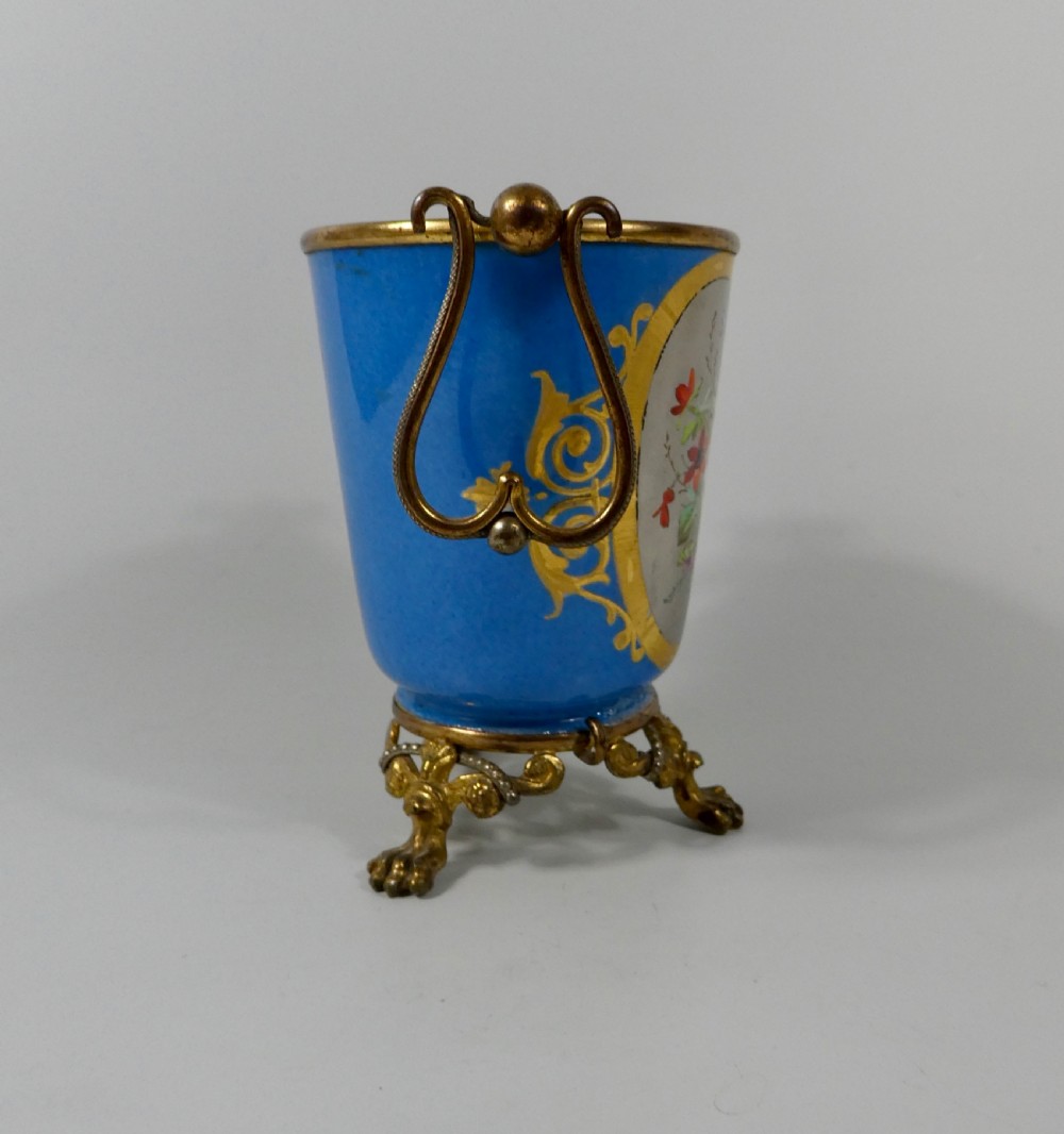 ‘Sevres’ style ormolu mounted porcelain urn, c. 1880. View IV