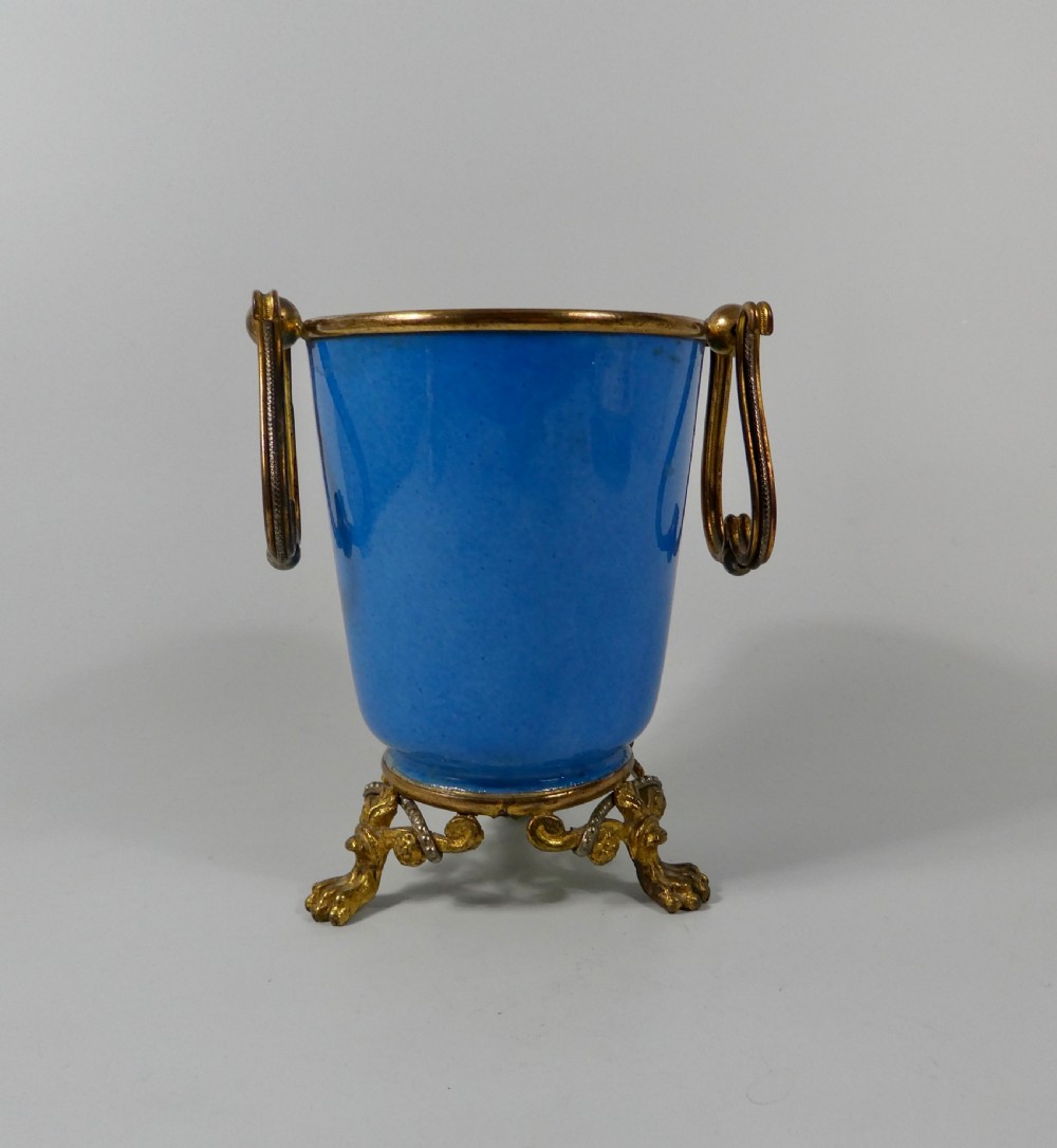 ‘Sevres’ style ormolu mounted porcelain urn, c. 1880. View V
