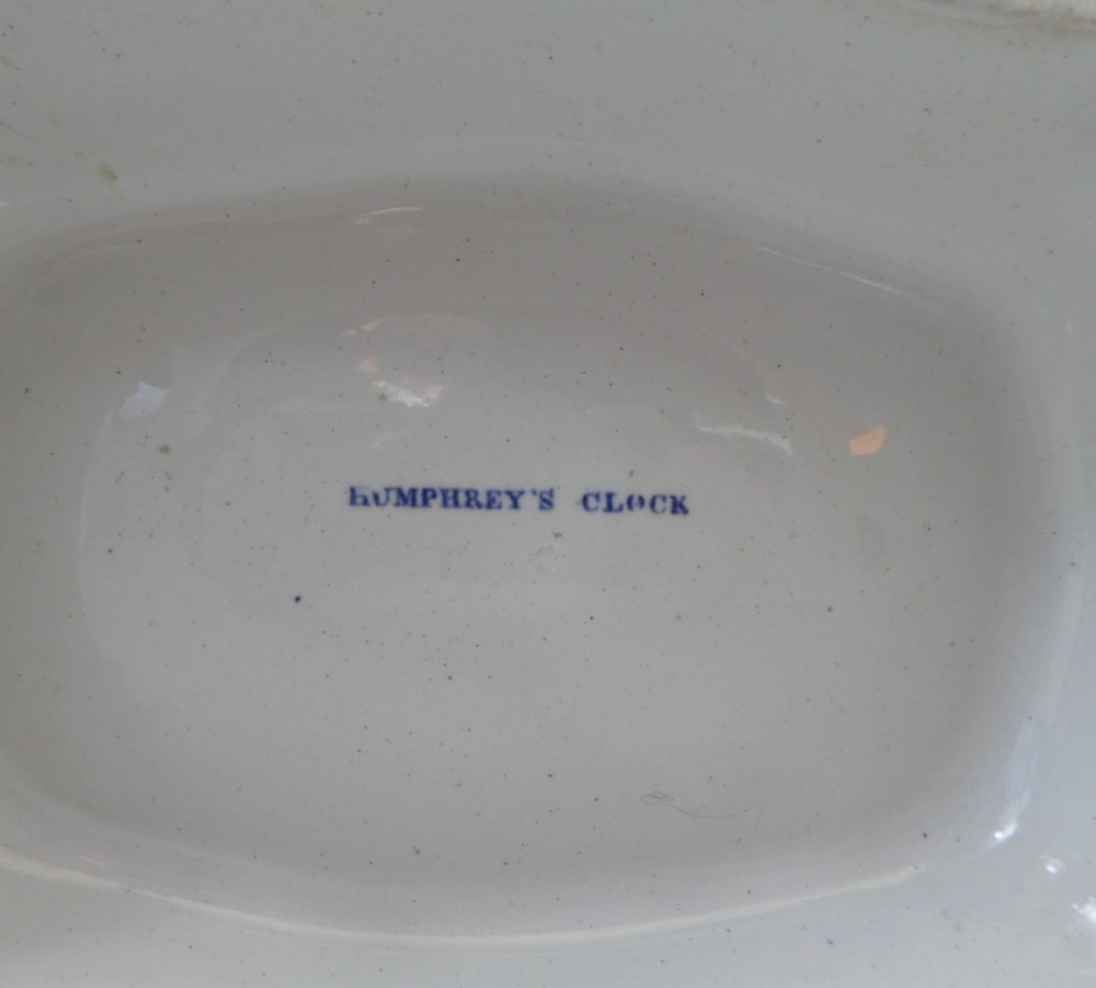 Rare Ridgway blue & white dog bowl, c. 1840. View IX