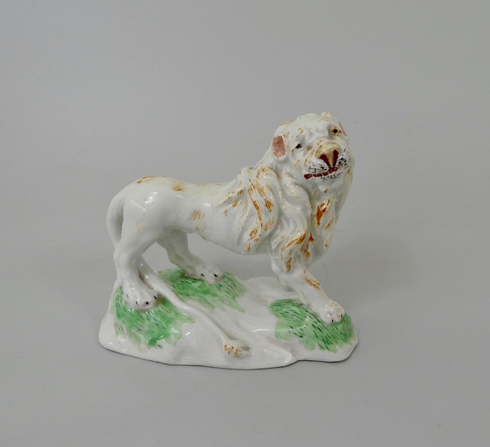 Rare Niderviller faience lion, c. 1780. 